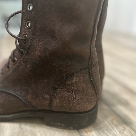 Frye Veronica Combat Boot Sz8.5 Faded Brown - Picture 5 of 6
